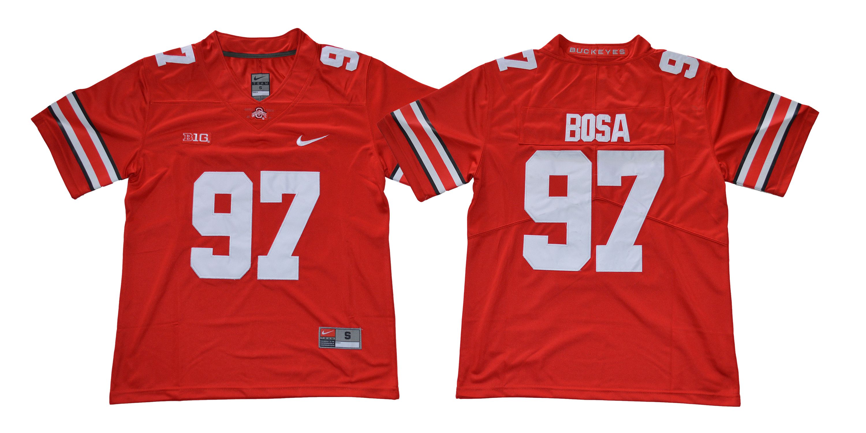 Men Ohio State Buckeyes #97 Bosa Red Nike NCAA Jerseys